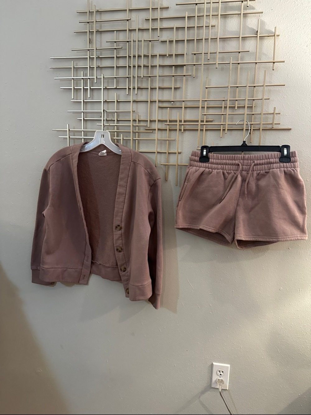 Cozy Mauve Lounge Cardigan & Shorts Set